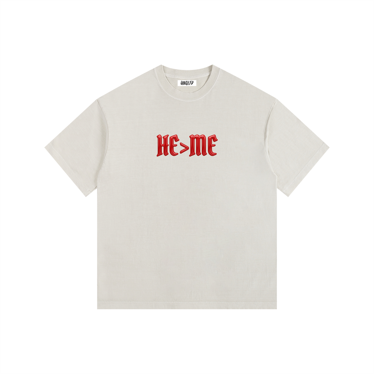 "HE IS GREATER THAN ME" Vintage Wash Cotton Tee