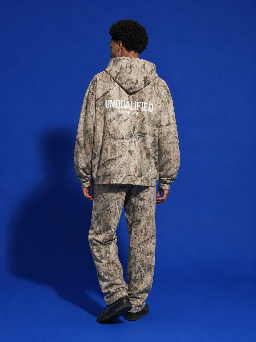 Oversized Camo Unqualified Hoodie