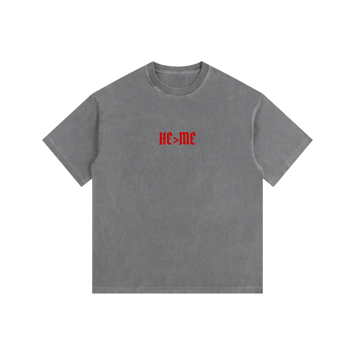 "HE IS GREATER THAN ME" Vintage Wash Cotton Tee