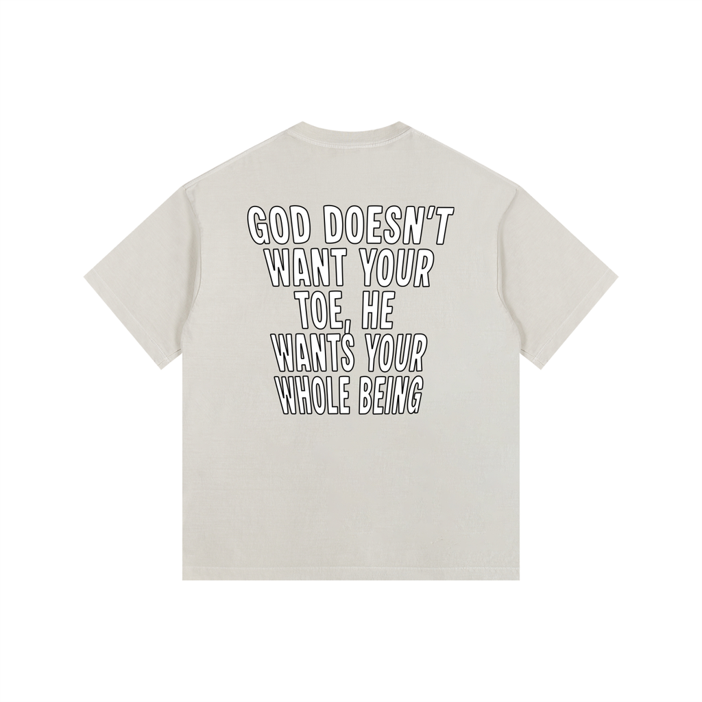 "GOD DOESN'T WANT YOUR TOE" Vintage Wash Tee
