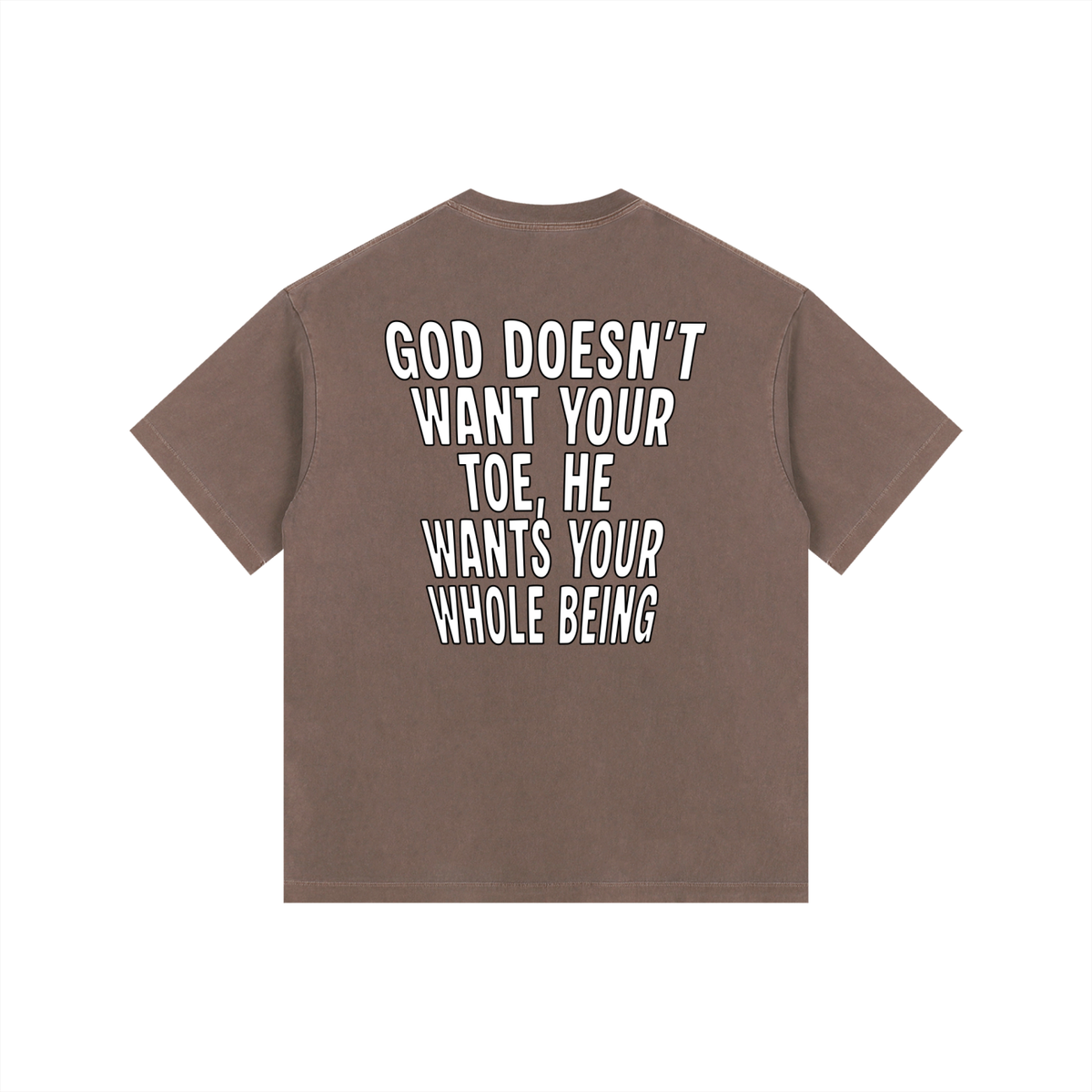 "GOD DOESN'T WANT YOUR TOE" Vintage Wash Tee